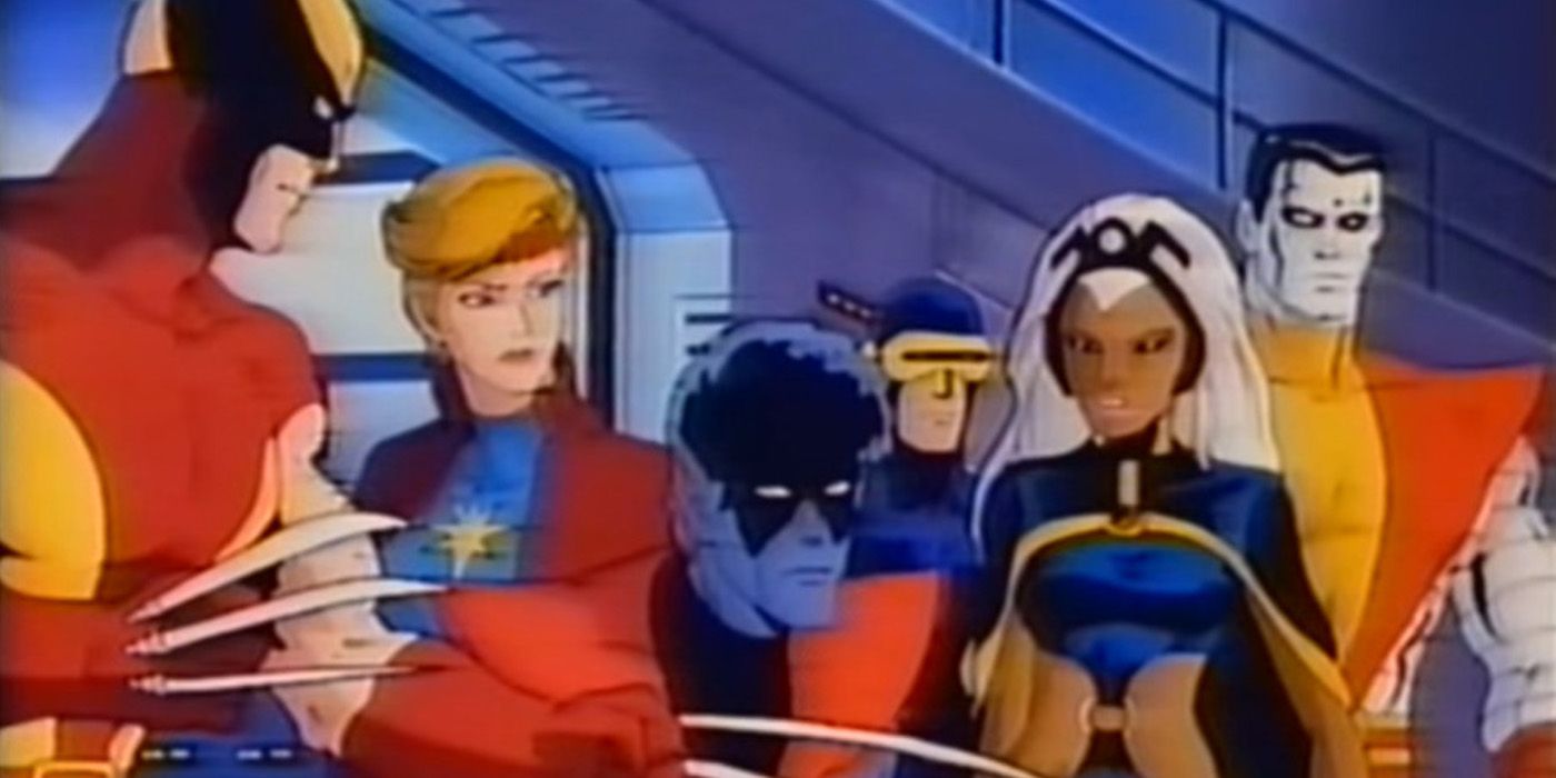 Animated superheroes in a sci-fi setting.