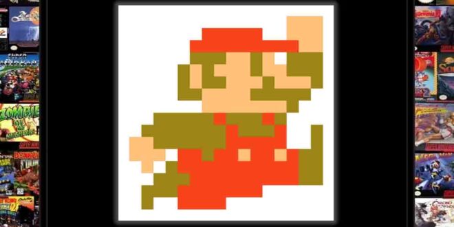 Pixel art of Mario with mustache explanation.