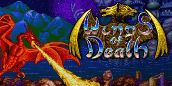 Red dragon battling in Wings of Death game
