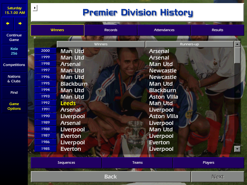 Championship Manager: Season 00/01 - Image 5