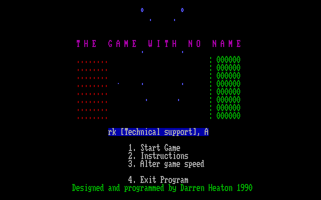 The Game With No Name