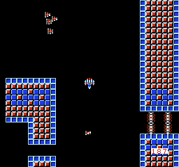 Classic video game action with pixelated graphics