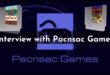 Pacnsac Games interview featuring classic game covers.