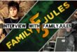 Interview featuring musician Family Jules with guitars.