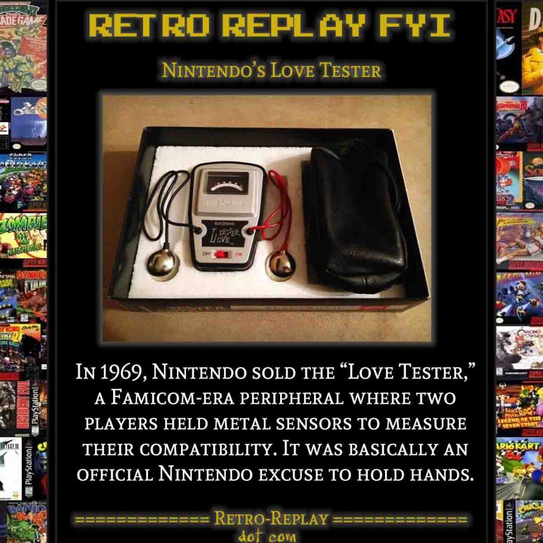 Nintendo's Love Tester from 1969 for compatibility checking.