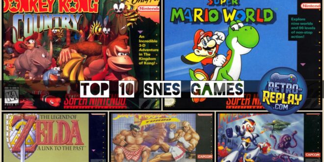 Thumbnail for Top 10 SNES Best Games countdown featuring classic Super Nintendo titles