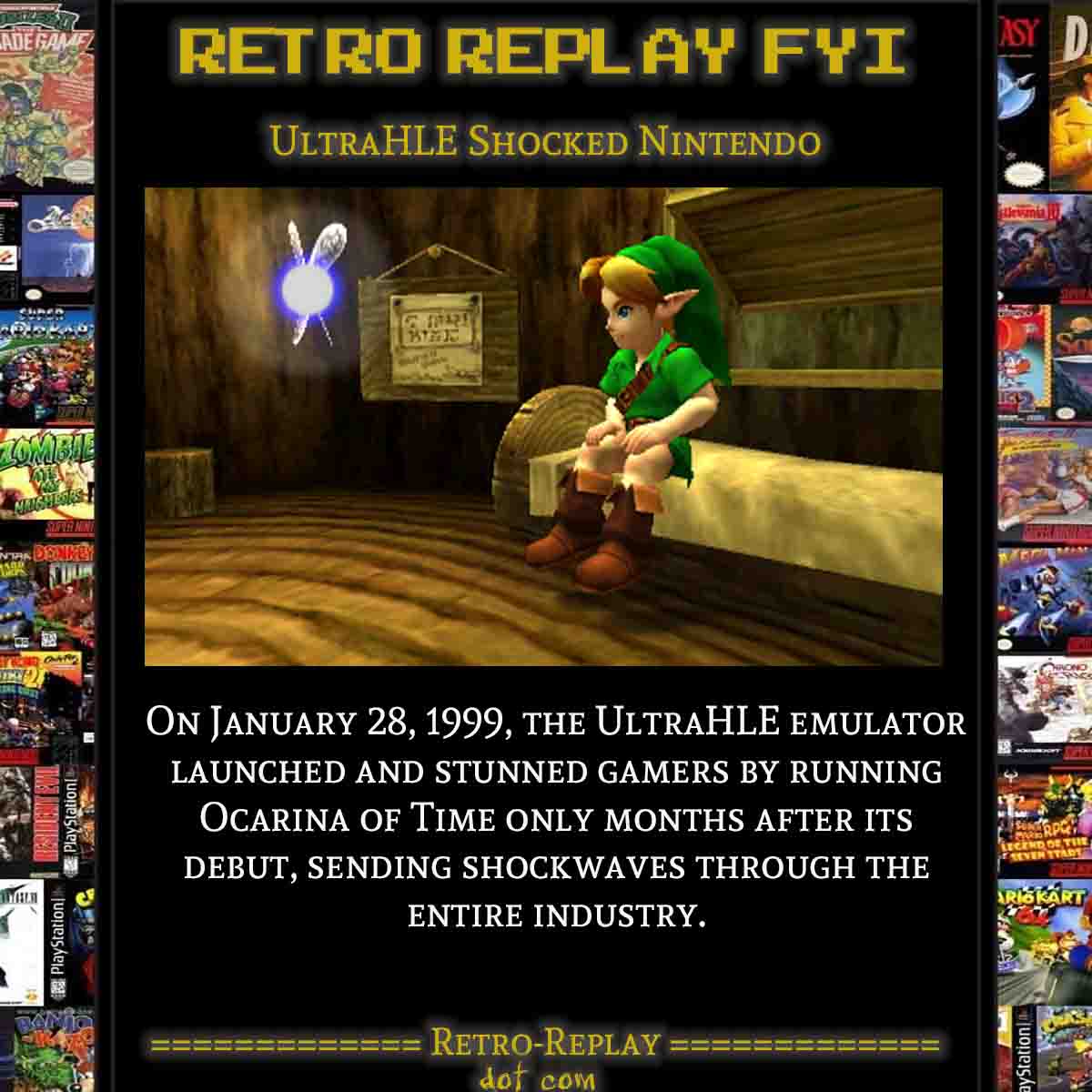 Link in Ocarina of Time with fairy companion.
