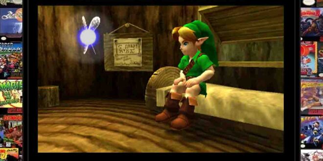 Link in Ocarina of Time with fairy companion.