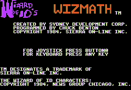 Wizard of Id's WizMath