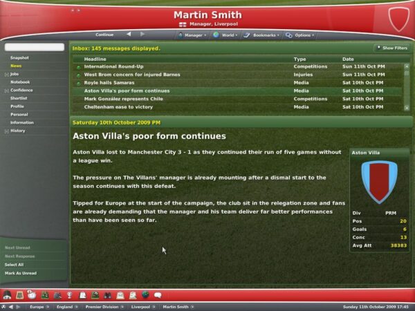 Worldwide Soccer Manager 2007 - Image 2