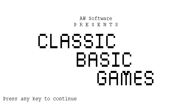 Classic BASIC Games