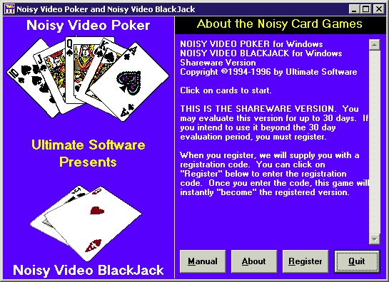 Noisy Video Poker and Blackjack