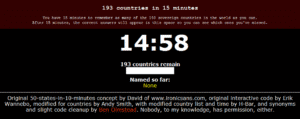 193 sovereign countries in 15 minutes