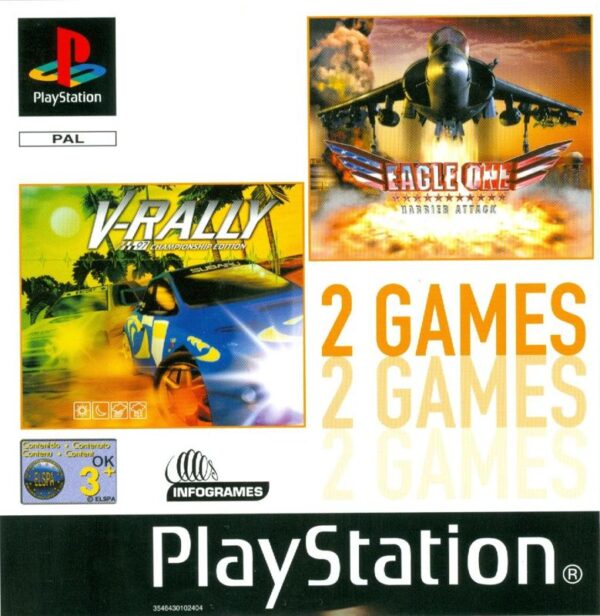 2 Games: V-Rally: 97 Championship Edition / Eagle One: Harrier Attack