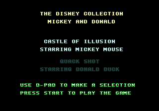 The Disney Collection: Quackshot Starring Donald Duck & Castle of Illusion Starring Mickey Mouse - Image 2