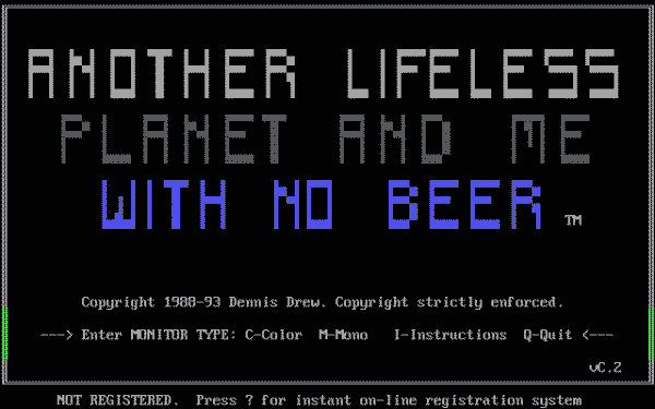 Another Lifeless Planet and Me With No Beer