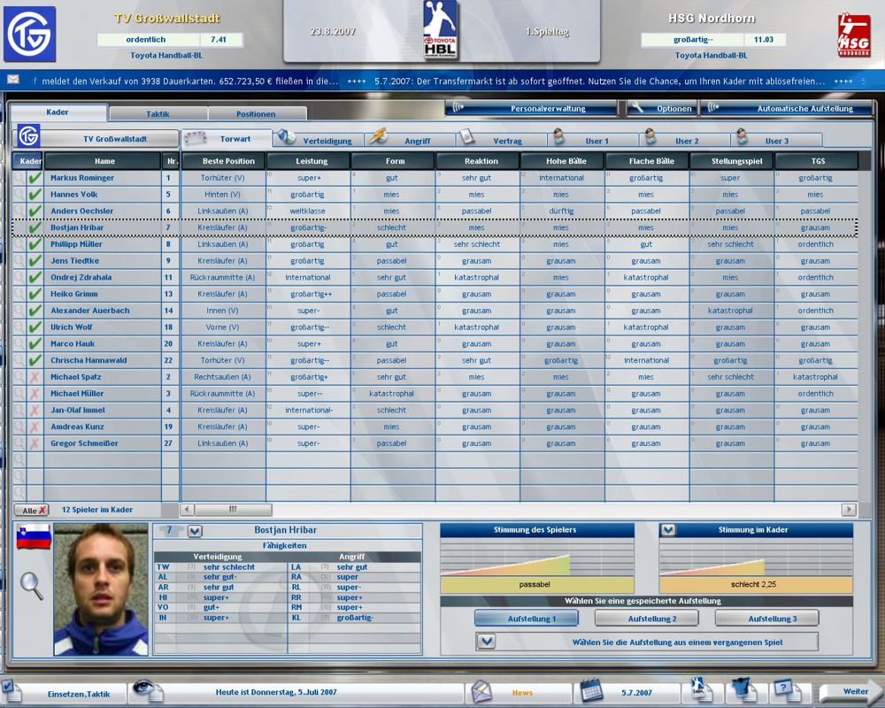 Heimspiel: Handballmanager 2008 - Retro Replay