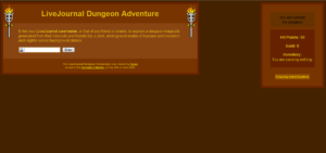 LiveJournal Dungeon Adventure