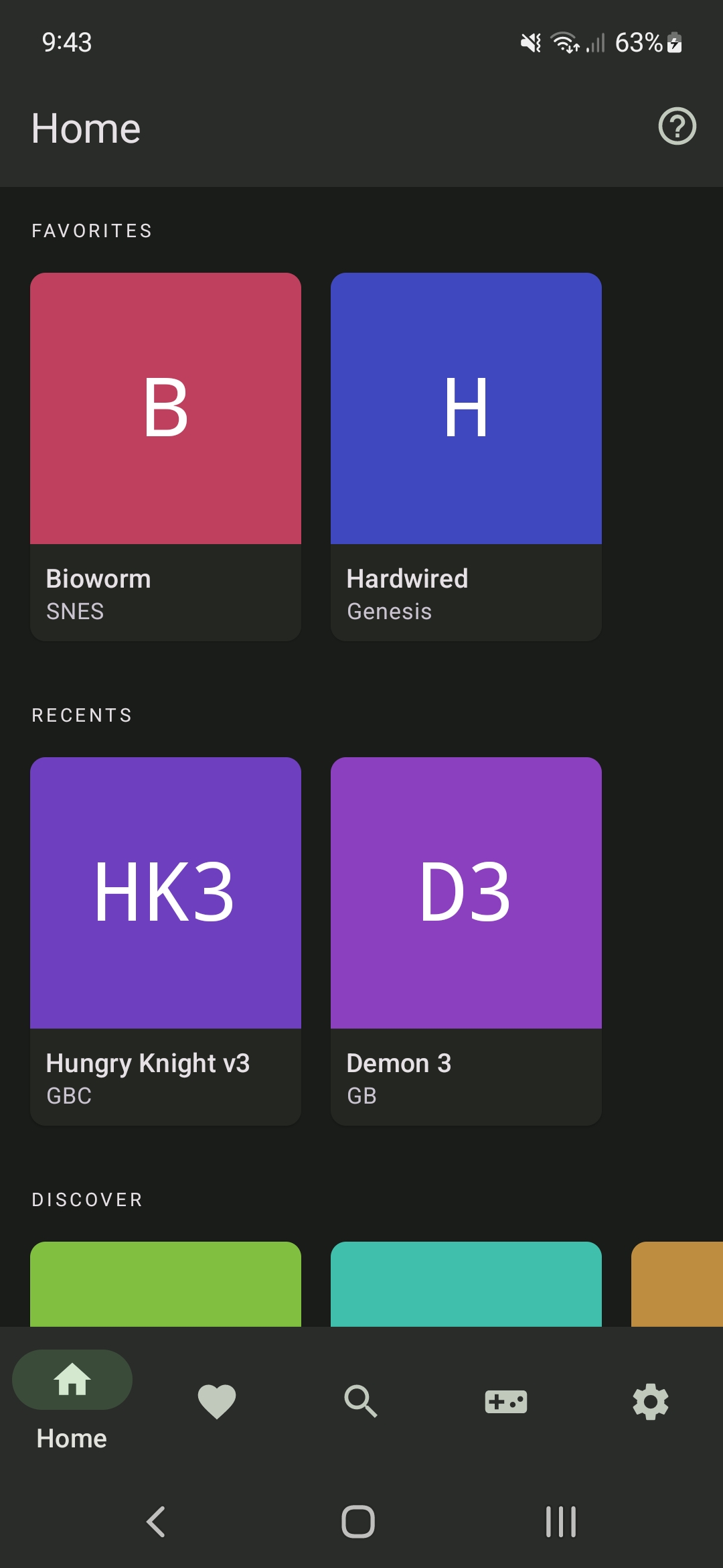 Screenshot published by the Lemuroid project