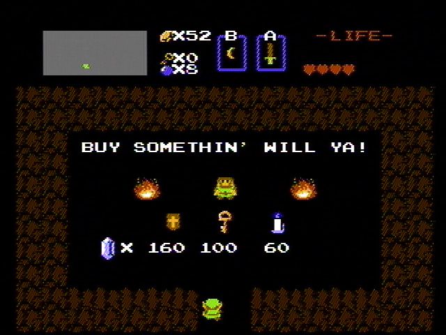 The Legend of Zelda gameplay on nes
