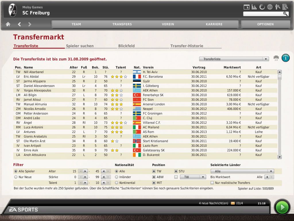 FIFA Manager 10 - Image 5