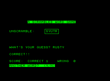 A Scrambled Word Game — screenshot 2