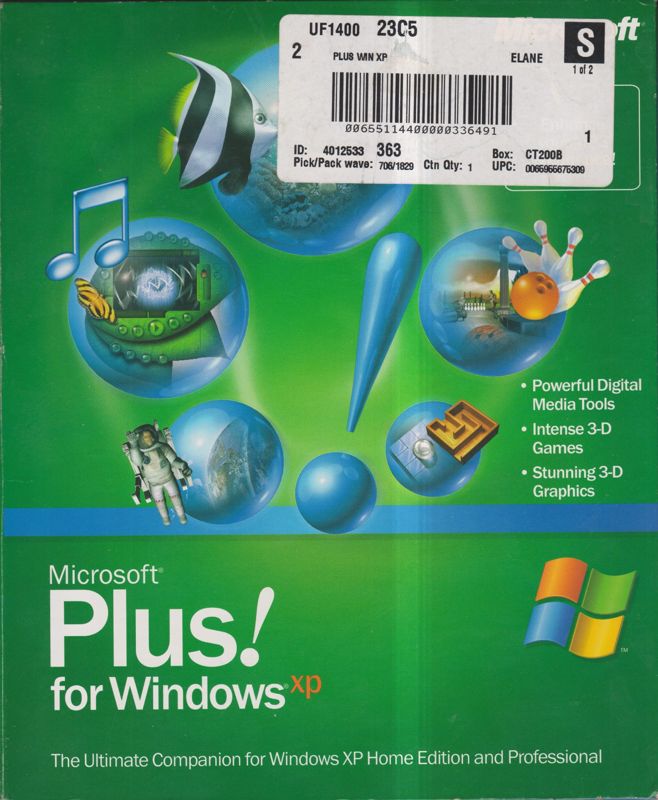 Microsoft Plus! for Windows XP (included games)