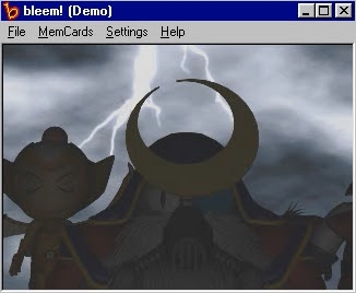 PlayStation game displayed in the bleem emulator