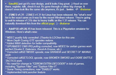June 3, 2001 Retrogames report listing NesterDC version 3 improvements