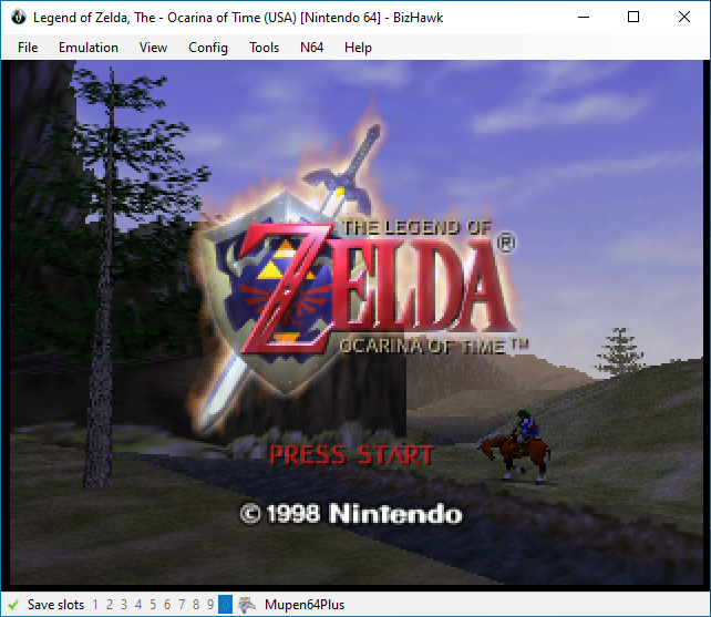 Screenshot published by the BizHawk project