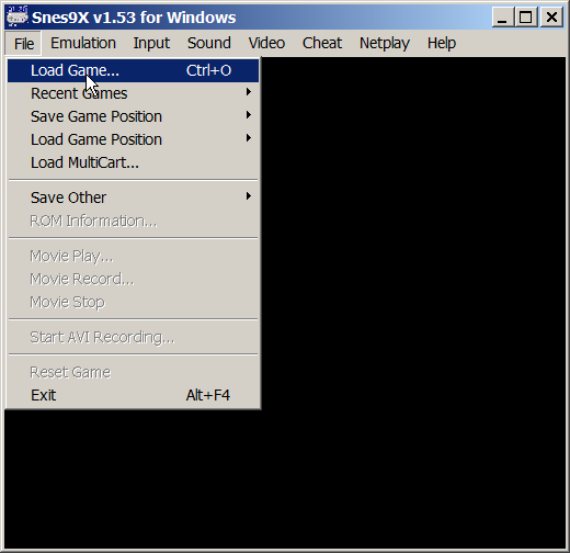 Snes9x emulator screenshot