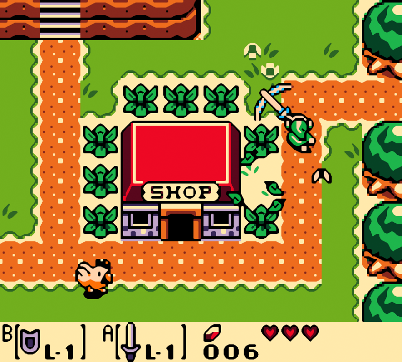 The Legend of Zelda Link’s Awakening DX running in SameBoy
