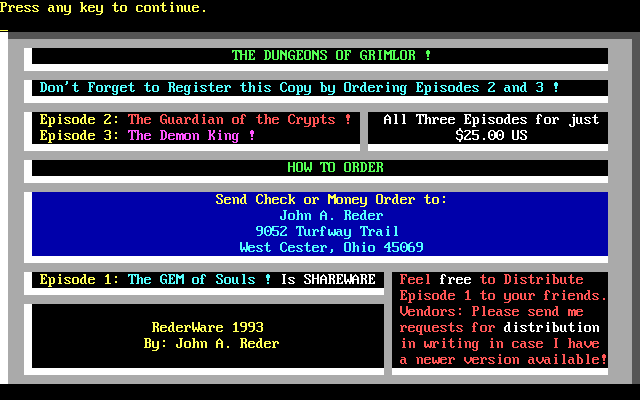 The Dungeons of Grimlor — screenshot 1