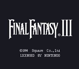 Opening title of Final Fantasy VI (aka Final Fantasy III in North America) on Super Nintendo Entertainment System