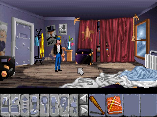 screenshot of the computer game Flight of the Amazon Queen (DOS version)