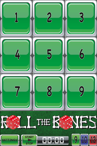 Green 9 box version of Roll the Bones