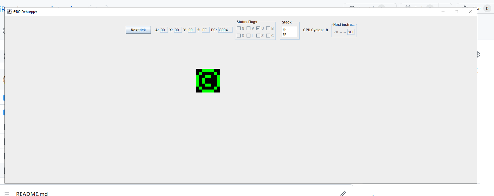 Screenshot published by the nes-emulator-java project