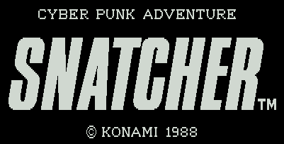Screenshot des Titelbildschirms von Snatcher (MSX 2 Version)