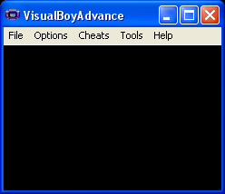 This is a screenshot taken by I which shows the interface of the VisualBoyAdvance emulator, a free GPL emulator which runs Game Boy Advance games.