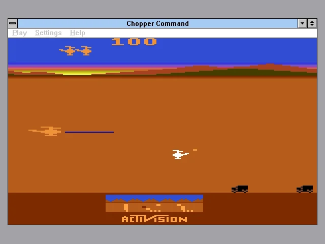 Chopper Command running through Activision Atari 2600 Action Pack under Windows