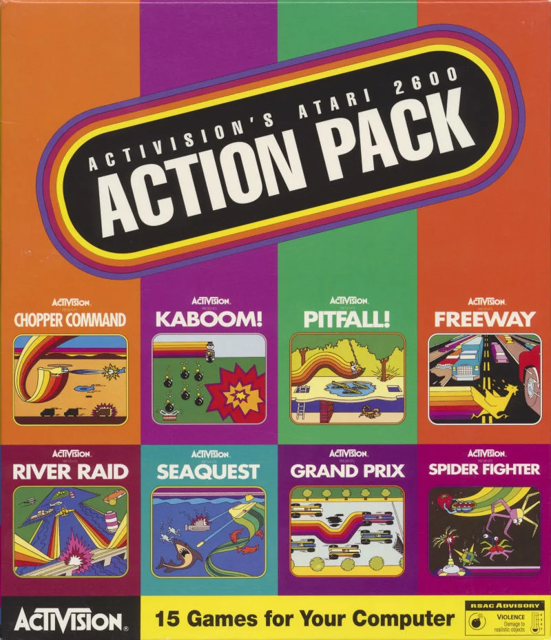 Activision Atari 2600 Action Pack retail box showing classic Activision games