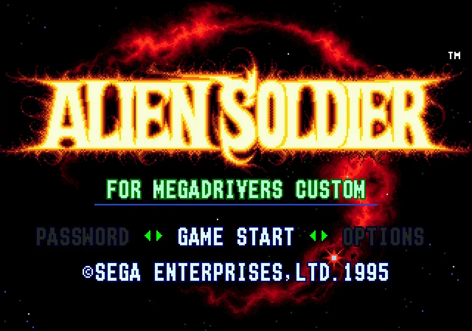 Alien Soldier title screen
