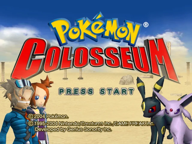 Pokémon Colosseum game screen from the GameCube version