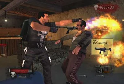 The Punisher game screen from the PlayStation 2 version
