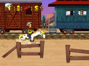 Lucky Luke game screen from the PlayStation version