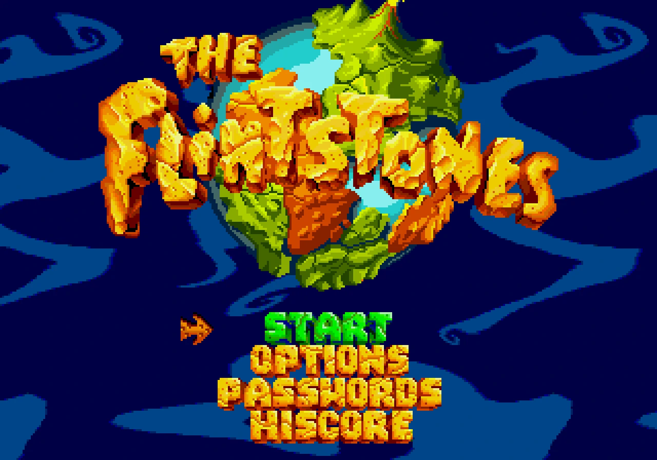 The Flintstones Sega Channel title screen