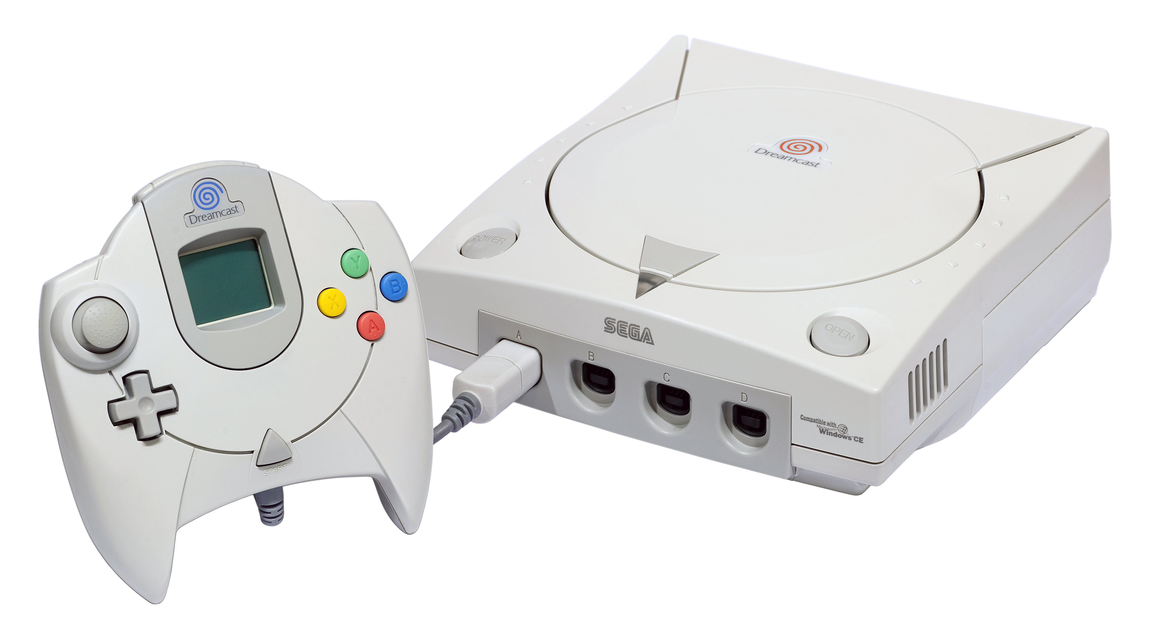 Sega Dreamcast console and controller, representative image for Flycast