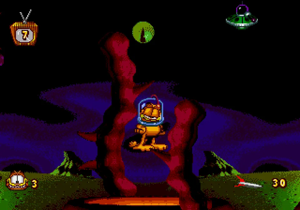 Garfield The Lost Levels Sega Channel gameplay