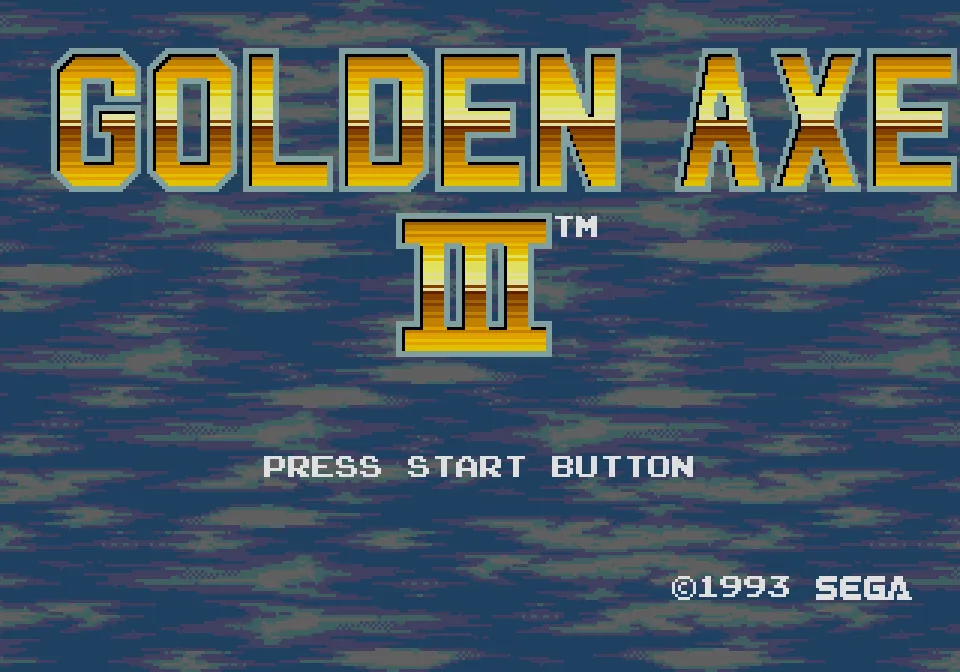 Golden Axe III title screen