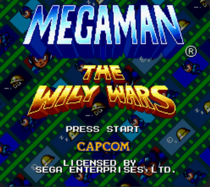 Mega Man The Wily Wars Genesis title screen